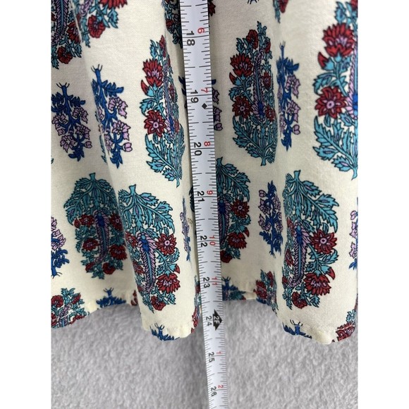 Lorimer NYC Women's Apron Dress Sleeveless Size Medium Pleated Patchwork Print - Picture 9 of 14